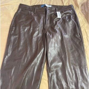 Faux leather pants size 16. New with tags.